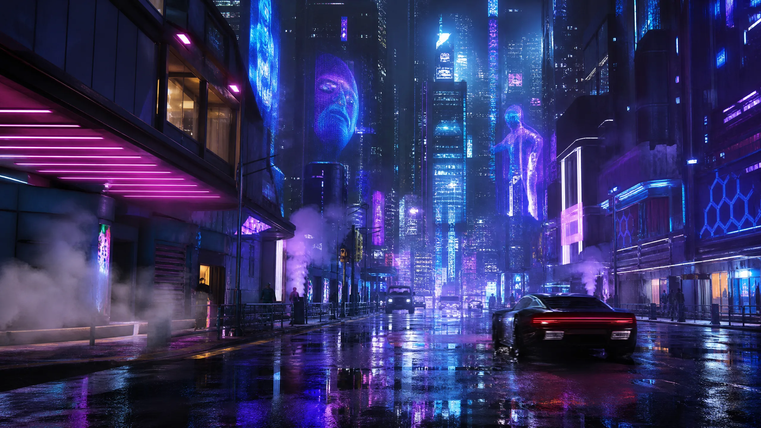 赛博朋克城市夜景视频素材 - 4K高清